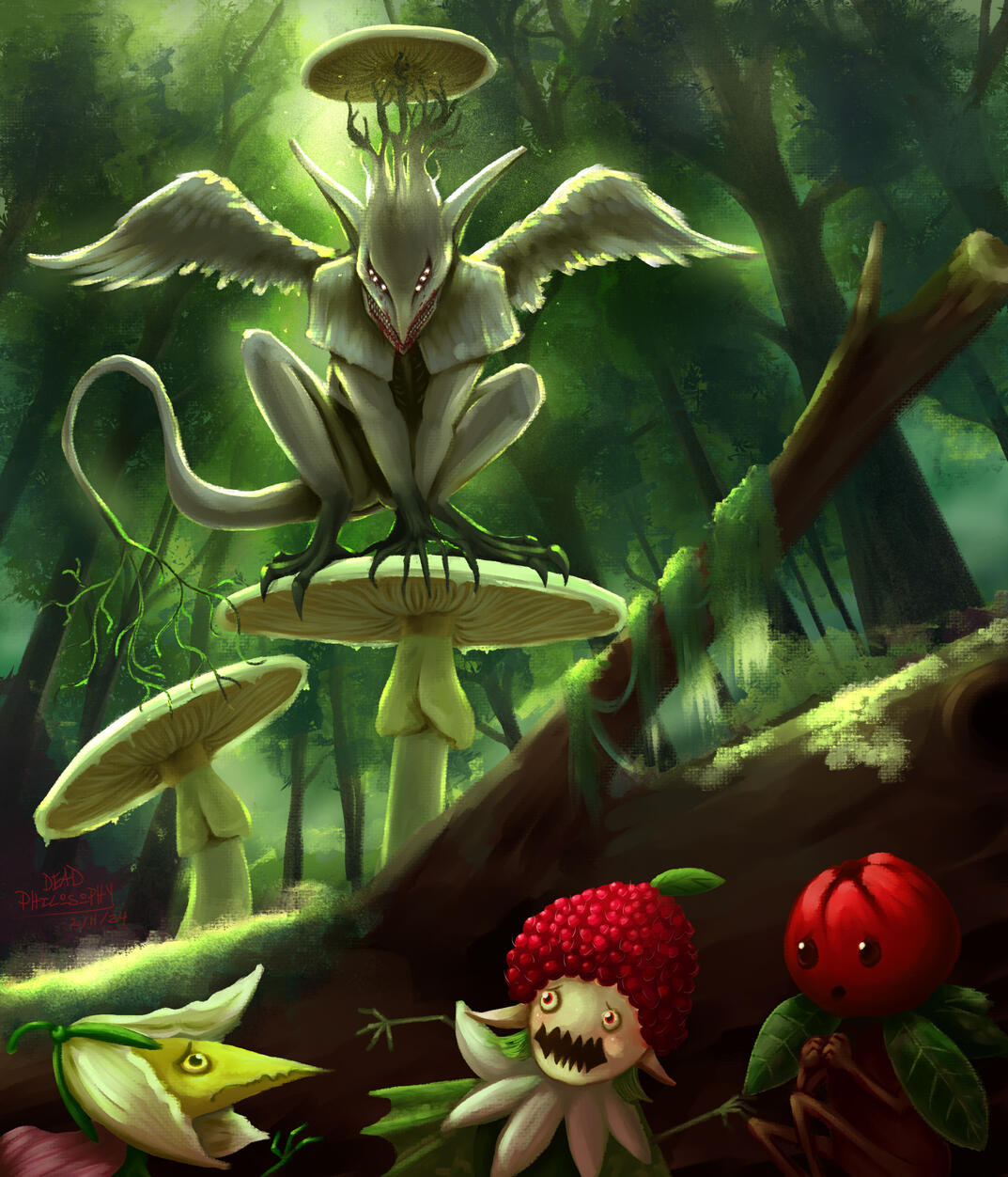 "Eastern Destroying Angel on the Hunt" - digital