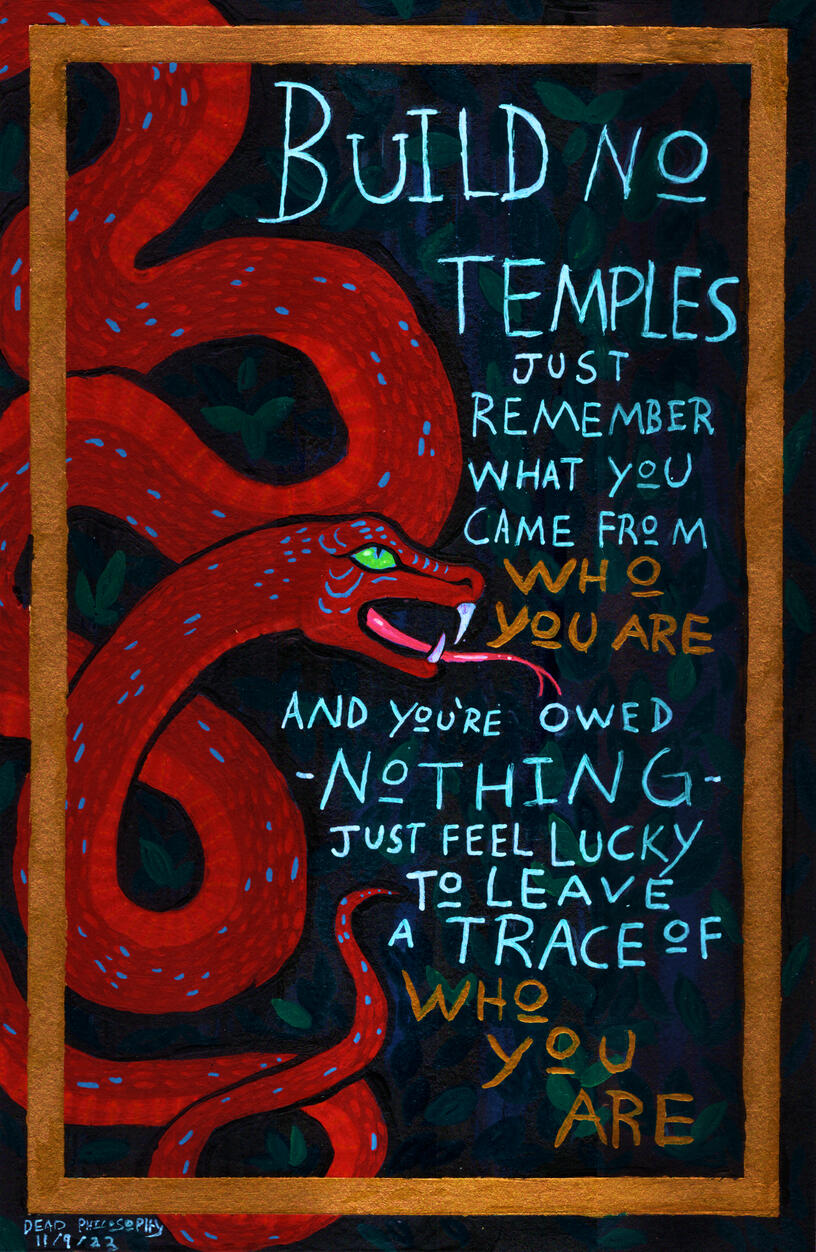 &quot;Save Your Serpent&quot; - acrylic on paper