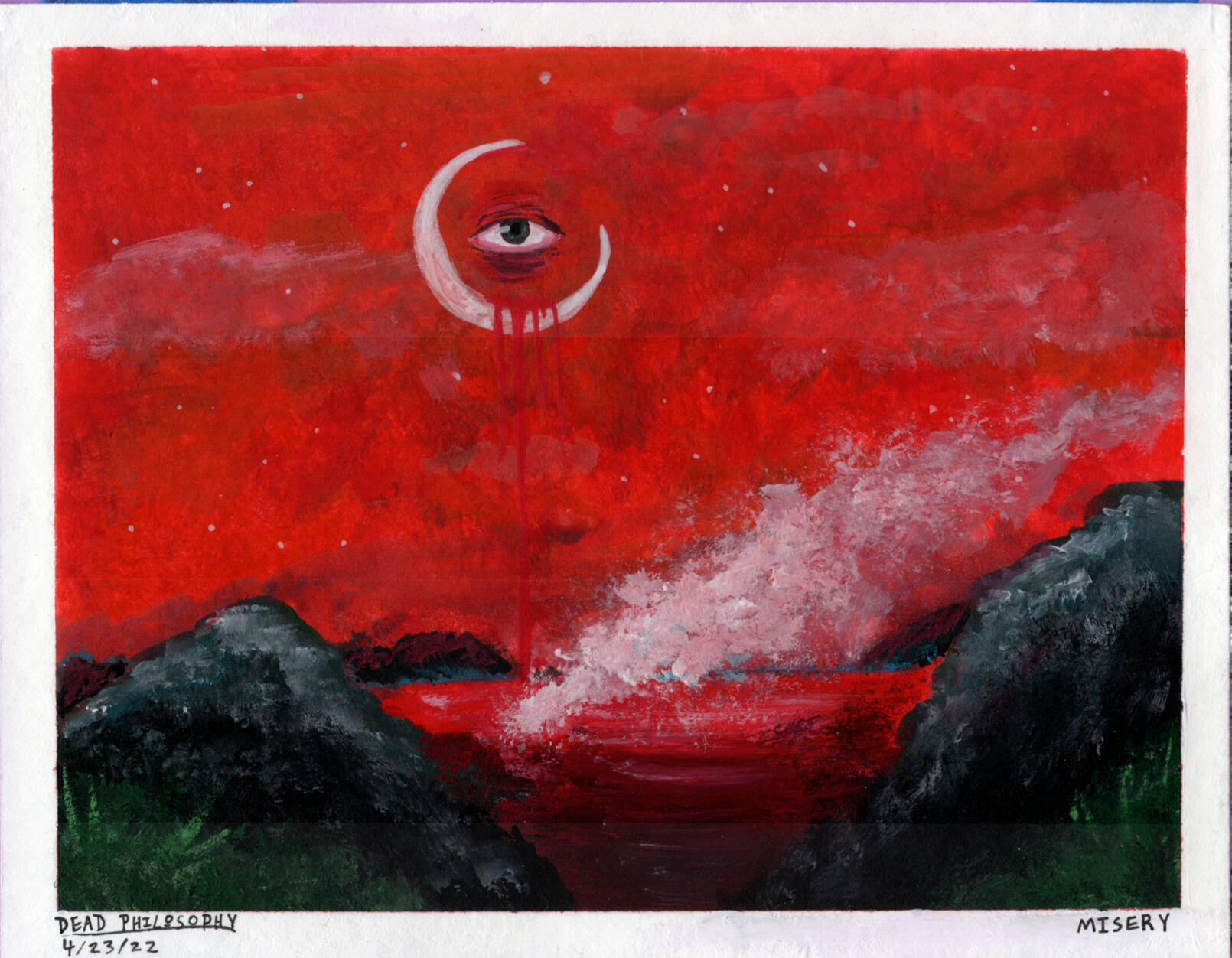 "Misery" - gouache on paper