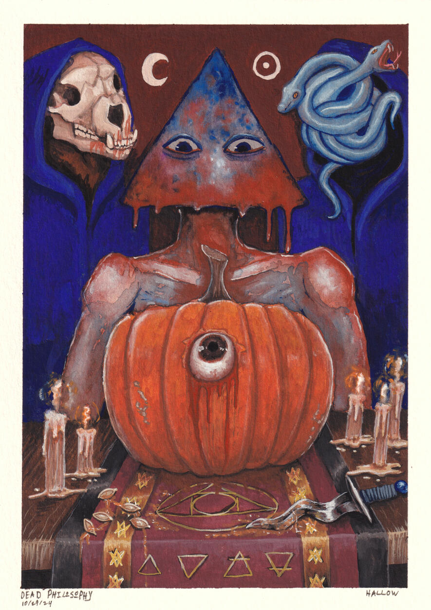 "Hallow" - gouache on paper