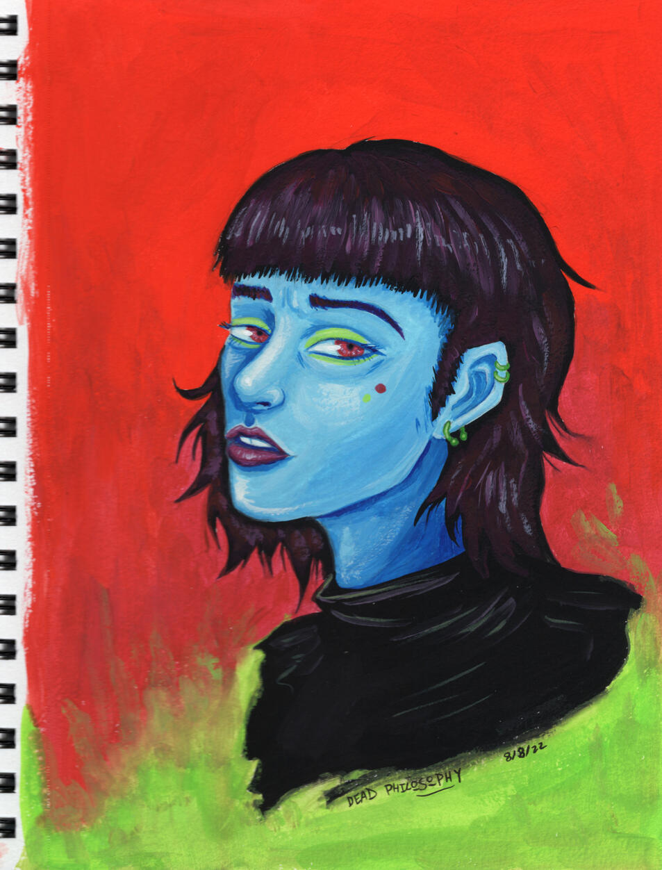 "Untitled 01: 'She'" - gouache on paper