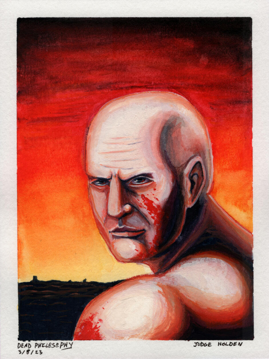 &quot;Judge Holden&quot; - gouache on paper